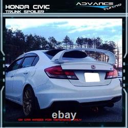 For 12-15 Honda Civic Mugen Style Trunk Spoiler Painted #NH700M Alabaster Silver
