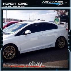 For 12-15 Honda Civic Mugen Style Trunk Spoiler Painted #NH700M Alabaster Silver