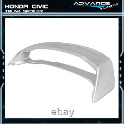 For 12-15 Honda Civic Mugen Style Trunk Spoiler Painted #NH700M Alabaster Silver