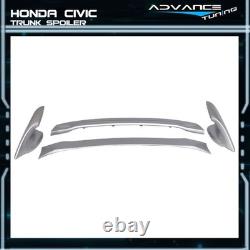 For 12-15 Honda Civic Mugen Style Trunk Spoiler Painted #NH700M Alabaster Silver