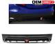 For 12 Civic Mugen Rr Style Rear Bumper Lip With 3rd Brake Light Led Abs