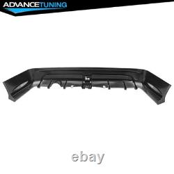 For 13-15 Honda Civic Mugen RR Style Rear Bumper Lip Diffuser 3rd LED Brake ABS
