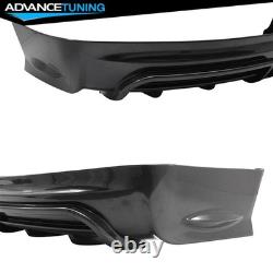 For 13-15 Honda Civic Mugen RR Style Rear Bumper Lip Diffuser 3rd LED Brake ABS