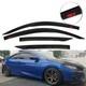 For 16-20 Honda Civic Coupe Dark Smoke Window Visor Mugen Style With Red Si