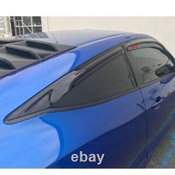 For 16-20 Honda Civic Coupe Dark Smoke Window Visor Mugen Style with Red Si