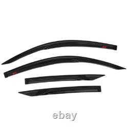For 16-20 Honda Civic Coupe Dark Smoke Window Visor Mugen Style with Red Si