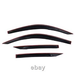 For 16-20 Honda Civic Coupe Dark Smoke Window Visor Mugen Style with Red Si