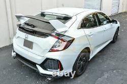 For 16-21 Civic Hatchback JDM Type-R Style GLOSSY BLACK Rear Trunk Wing Spoiler