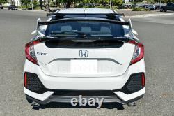 For 16-21 Honda Civic Hatchback JDM Type-R Rear Spoiler & SPOON Style Roof Wing