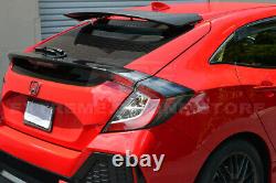 For 16-21 Honda Civic Hatchback MUGEN Style Rear Spoiler & Wing Riser Bracket