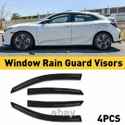 For 16-21 Honda Civic Sedan Wavy Mugen Black Tinted Window Visor Rain Guard Vent