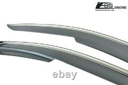 For 16-Up Honda Civic 4Dr MUGEN Clip-On CHROME TRIM Side Window Vents Sun Shade