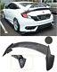 For 16-up Honda Civic Coupe Type-r Style Carbon Fiber Rear Trunk Lip Spoiler