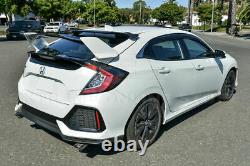 For 16-Up Honda Civic Hatchback JDM SPOON Style Roof Wing & Type-R Rear Spoiler