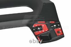 For 16-Up Honda Civic Hatchback Rear Roof MUGEN Style Wing Spoiler Black Emblem