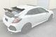 For 16-up Honda Civic Hatchback Type-r Rear Wing With Mugen Style Roof Spoiler
