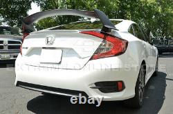 For 16-Up Honda Civic Sedan Type-R Style CARBON FIBER Rear Trunk Lip Spoiler