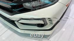For 17+ Honda Civic Type R FK8 Hatchback Mugen Style Front Splitter Carbon Fiber