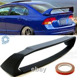 For 2006-2010 Honda Civic 4Dr Sedan Trunk Wing Spoiler ABS plastic Unfinished