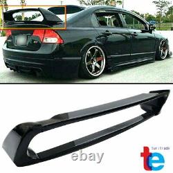 For 2006-2011 Civic 4DR Sedan Gloss Black Mugen Style Trunk Wing Spoiler