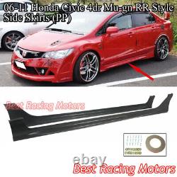 For 2006-2011 Honda Civic 4dr Mu-gen RR Style Side Skirts (PP)