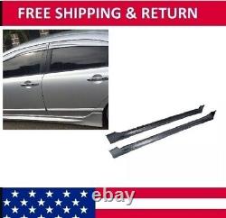 For 2006-2011 Honda Civic Mugen PU MU Style Side Skirts Body Kit Paintable ABS