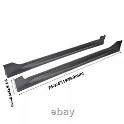 For 2006-2011 Honda Civic Mugen PU MU Style Side Skirts Body Kit Paintable ABS