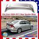 For 2006-2011 Honda Civic Sedan 3d Mugen Style Silver Rear Spoiler Wing Withpannel
