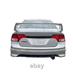 For 2006-2011 Honda Civic Sedan 3D Mugen Style Silver Rear Spoiler Wing withPannel