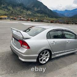 For 2006-2011 Honda Civic Sedan 3D Mugen Style Silver Rear Spoiler Wing withPannel