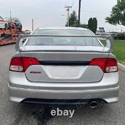 For 2006-2011 Honda Civic Sedan 3D Mugen Style Silver Rear Spoiler Wing withPannel