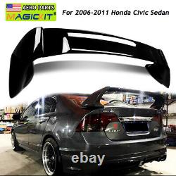 For 2006-2011 Honda Civic Sedan 4D FD2 Mugen Style Black Rear Trunk Spoiler Wing