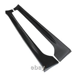 For 2006-2011 Honda Civic Sedan Mugen Style Side Skirts Body Kit Spoiler Black