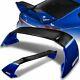 For 2012-2015 Honda Civic 4dr Mugen Carbon Fiber Factory Rear Spoiler Wing Blue