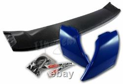 For 2012-2015 Honda Civic 4DR MUGEN Carbon Fiber Factory Rear Spoiler Wing BLUE