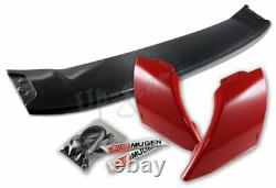 For 2012-2015 Honda Civic 4DR MUGEN Carbon Fiber Factory Rear Spoiler Wing RED