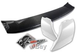 For 2012-2015 Honda Civic 4DR MUGEN Carbon Fiber Factory White Rear Spoiler Wing