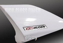 For 2012-2015 Honda Civic 4DR MUGEN Carbon Fiber Factory White Rear Spoiler Wing