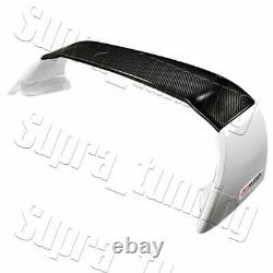 For 2012-2015 Honda Civic 4DR MUGEN White Rear Spoiler Wing Carbon Fiber +(GIFT)