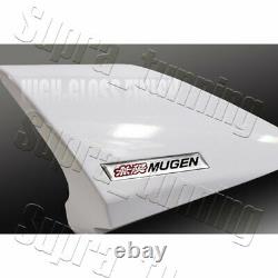 For 2012-2015 Honda Civic 4DR MUGEN White Rear Spoiler Wing Carbon Fiber +(GIFT)