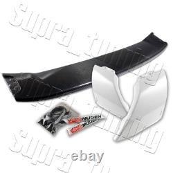 For 2012-2015 Honda Civic 4DR MUGEN White Rear Spoiler Wing Carbon Fiber +(GIFT)