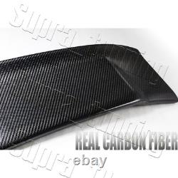 For 2012-2015 Honda Civic 4DR MUGEN White Rear Spoiler Wing Carbon Fiber +(GIFT)
