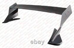 For 2016-2021 Honda Civic Sedan FC1 FC2 Metal MUG Black Rear Trunk Spoiler Wing