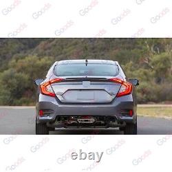 For 2016-21 Honda Civic 4-Door Sedan Rear Bumper Diffuser with LED & Exhaust Tip