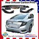 For 2016-21 Honda Civic Sedan Carbon Print Rear Diffuser With Led Exhaust Splitter