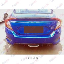 For 2016-21 Honda Civic Sedan Rear Bumper Spoiler Diffuser LED Exhaust