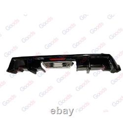 For 2016-21 Honda Civic Sedan Rear Bumper Spoiler Diffuser LED Exhaust
