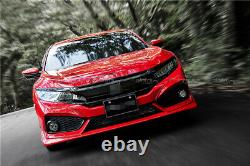 For 2017-2019 Honda Civic Mugen Style FK7 Hatchback FRP Front Side Lip Splitter