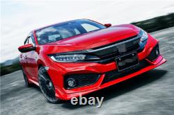 For 2017-2019 Honda Civic Mugen Style FK7 Hatchback FRP Front Side Lip Splitter