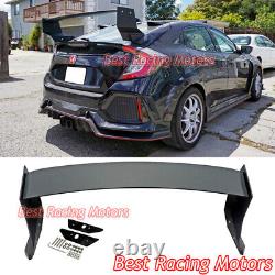 For 2017-2021 Civic 5dr Hatchback MU Style Rear Trunk Spoiler Wing (ABS)